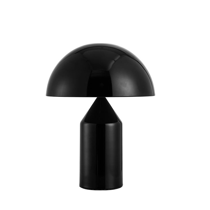 Modern Mushroom Table Lamp with Semi-Circular Metal Shade