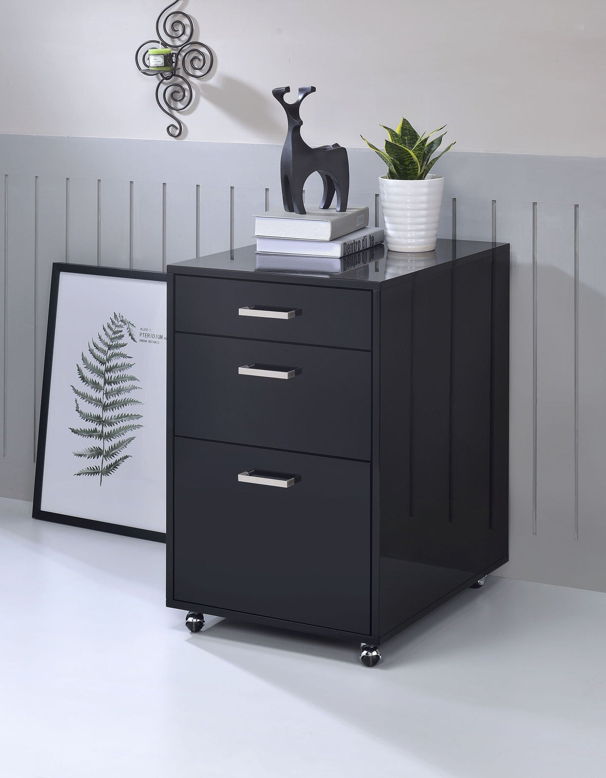 High-Gloss Filing Cabinet