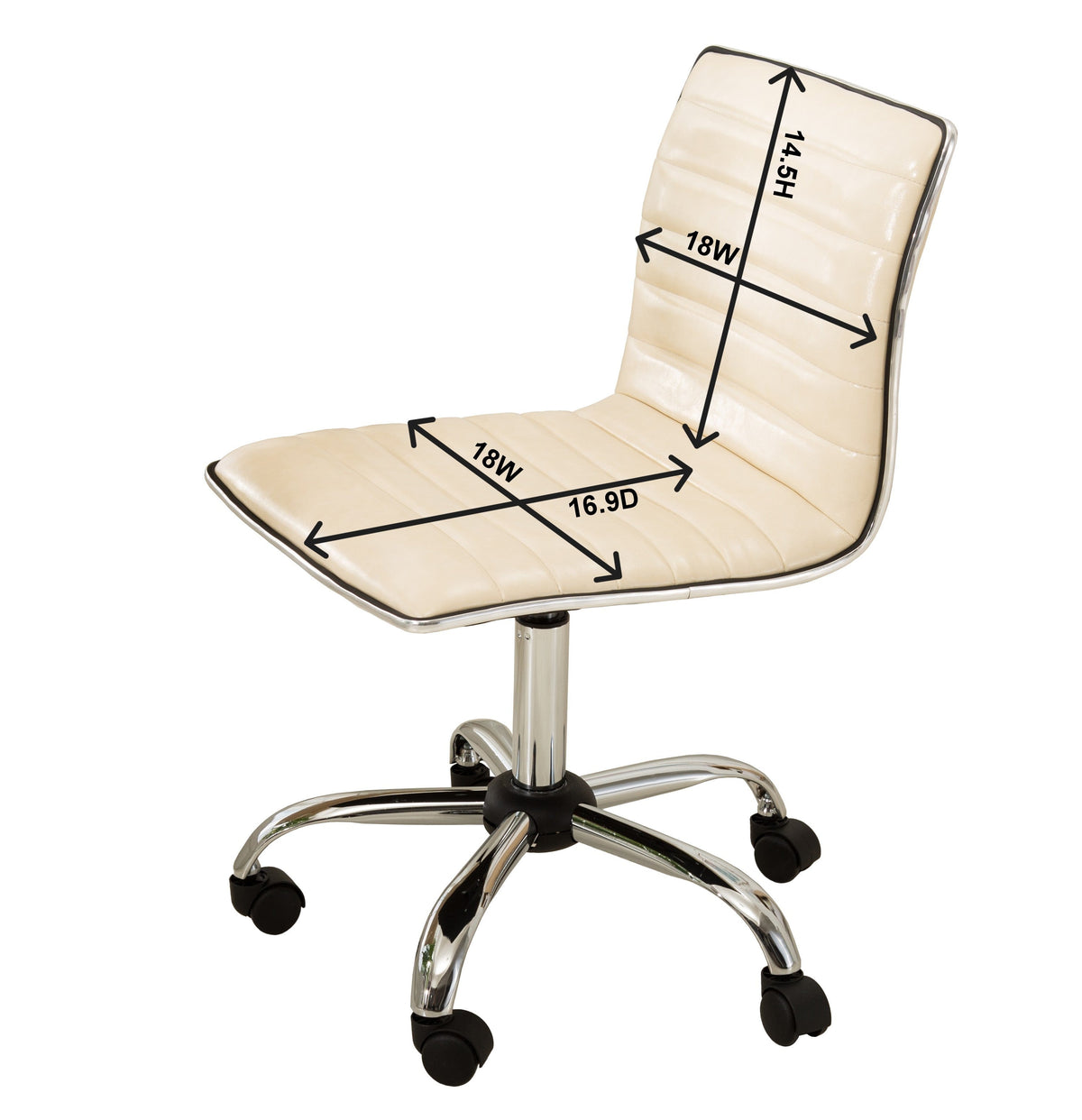 Adjustable Faux Leather Office Chair – Chromel
