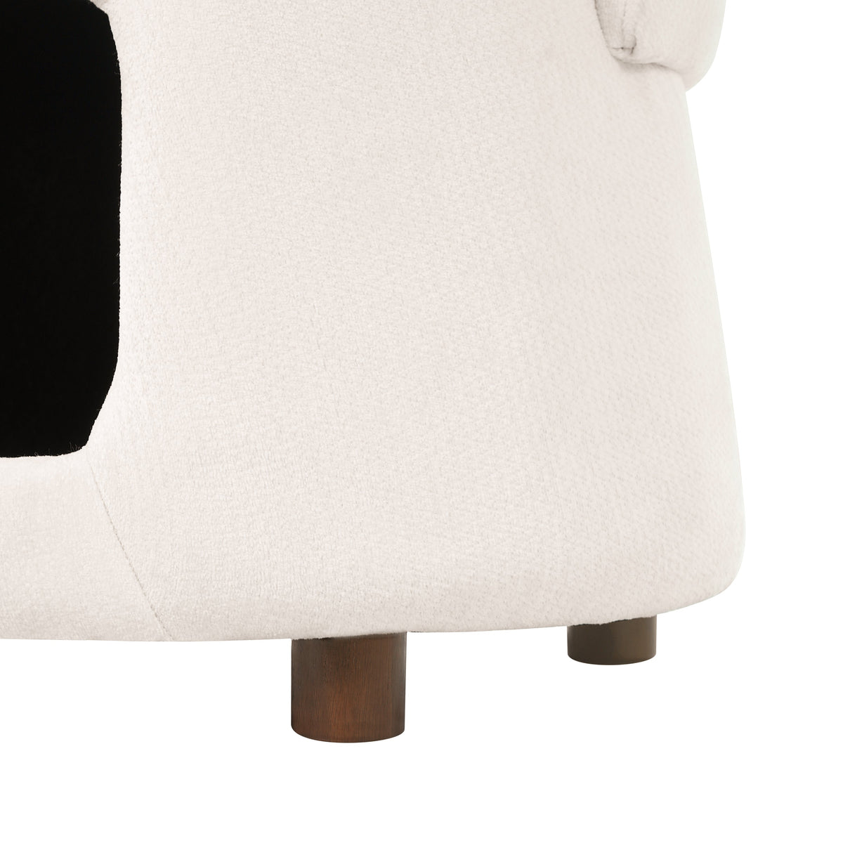 Beige Pet Friendly Chair with Hidden Pet Nook and Storage Seat - Beige