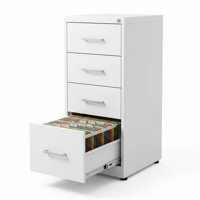 Metal Filing Cabinet Built for Secure Storage, 4 Drawer Vertical Design, Letter Legal A4 Compatible, Locking