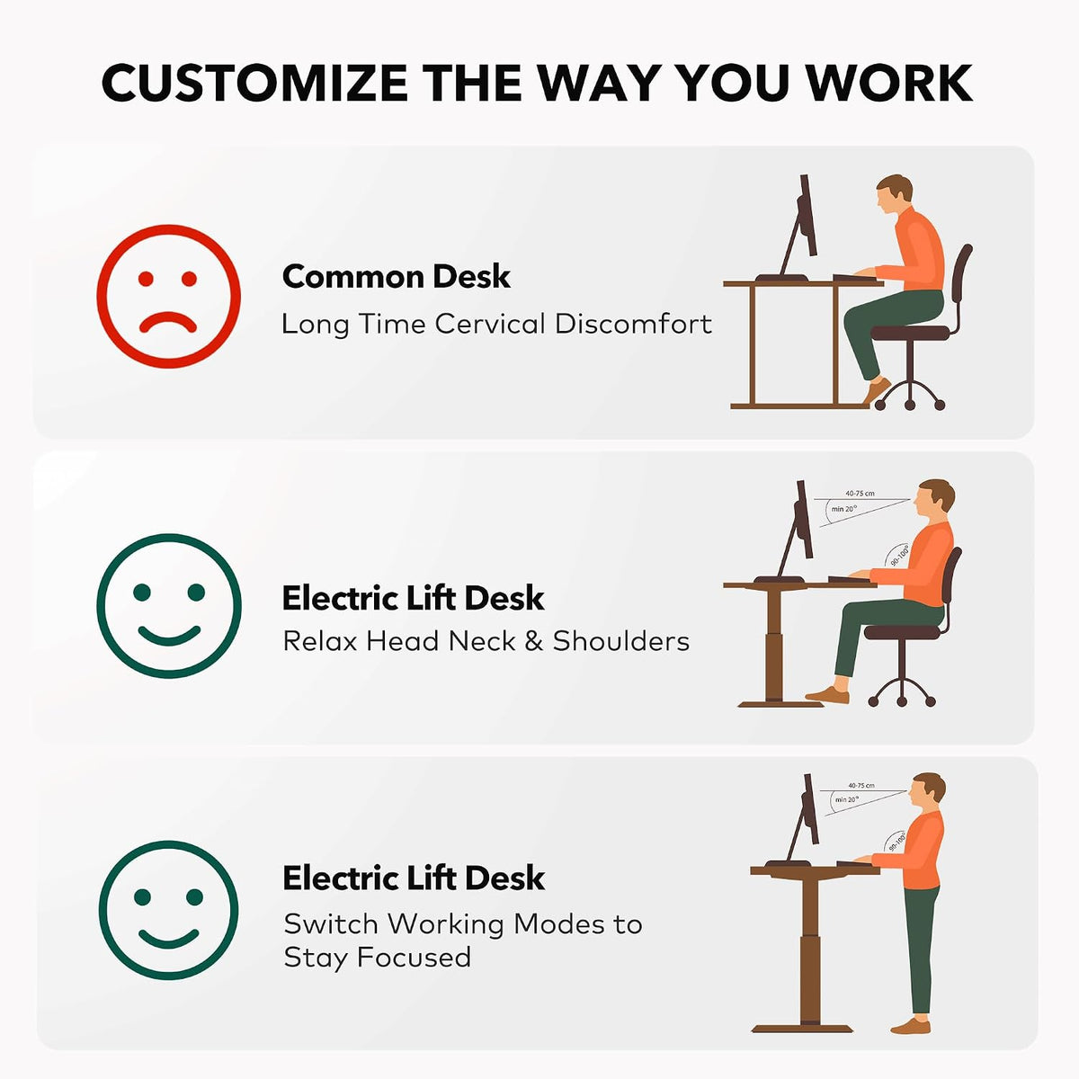 L Shaped Standing Desk - 63 X 55 Inch Electric Adjustable Height Corner Standing Desk, Ergonomic Sit Stand up Table with 3 Memory Buttons, Splice Board for Home Office, Black