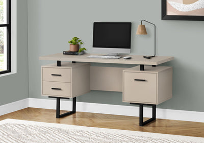 60" Computer Desk with Storage Drawers – Home Office Writing Desk