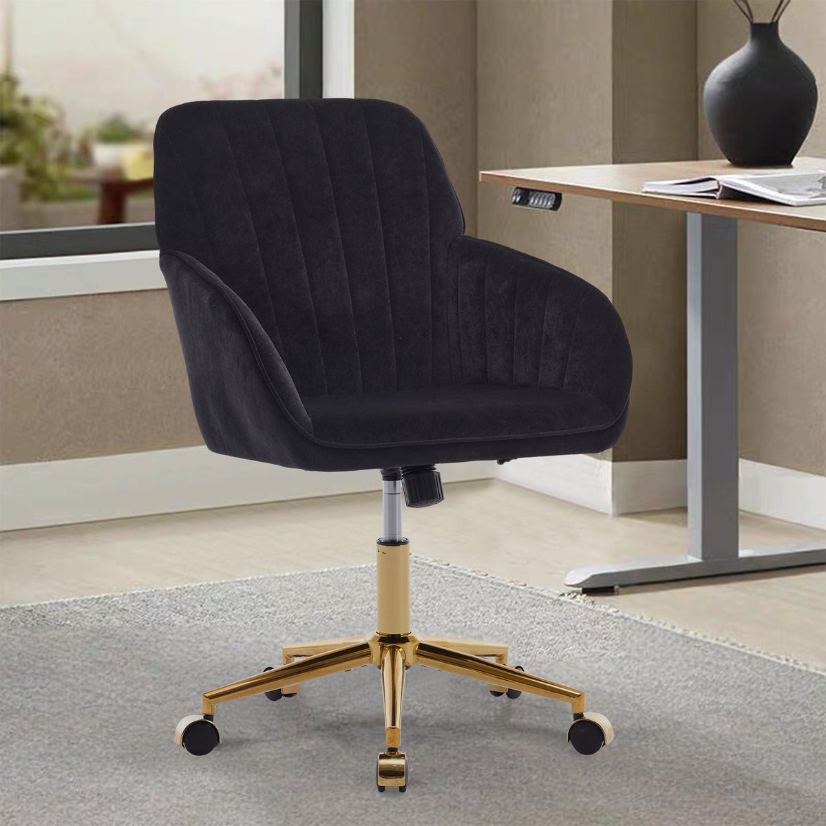 Ergonomic Swivel Office Chair with Memory Foam Seat - Multiple Colors
