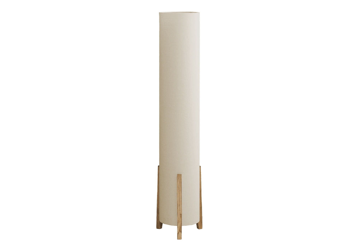 Contemporary Wood-Look Floor Lamp – Brown