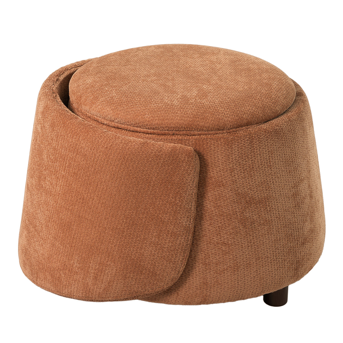Orange Pet Friendly Chair with Hidden Pet Nook & Storage Seat
