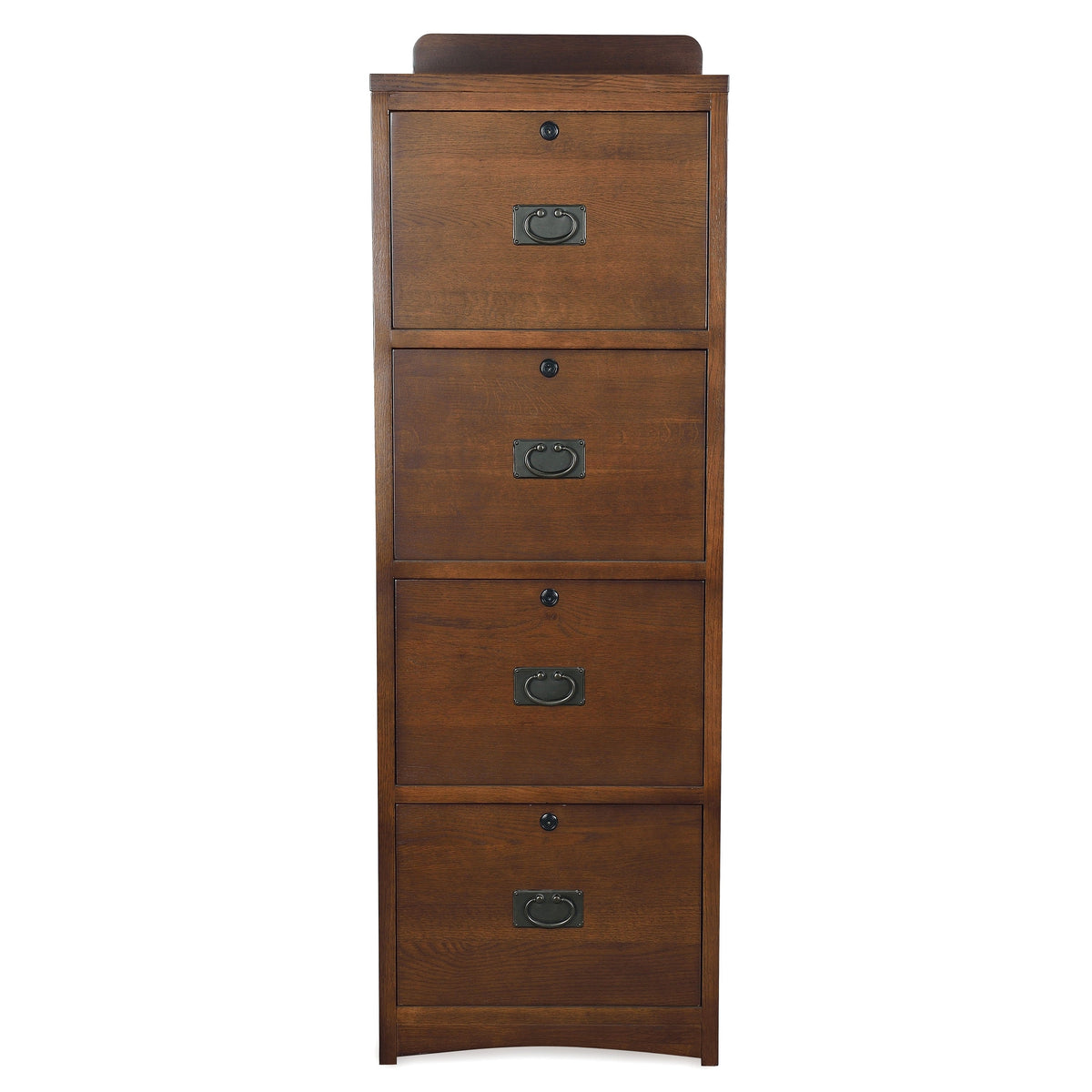 Mission Solid Oak 4 Drawer File Cabinet