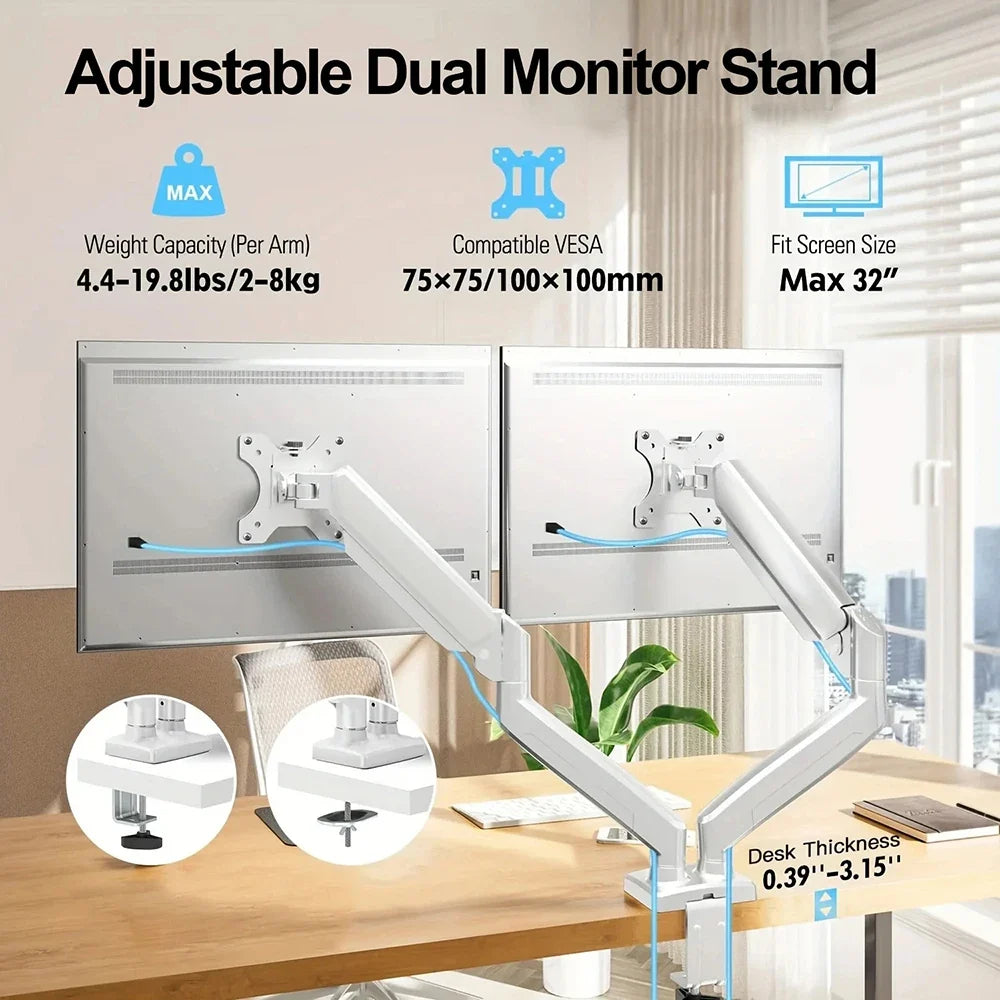 Adjustable Dual Monitor Desk Mount