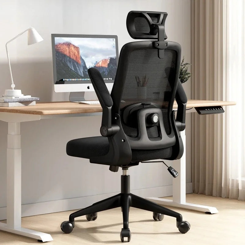 High-Back Mesh Office Chair with Lumbar Support & Adjustable Height