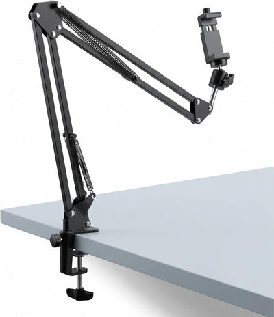 Adjustable Overhead Phone Mount with Desk Clamp – For Filming, Drawing & Crafts