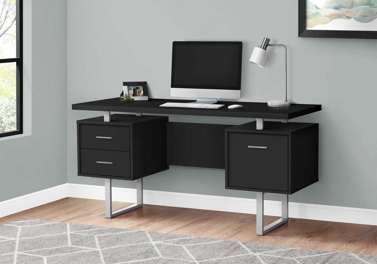 60" Computer Desk with Storage Drawers – Home Office Writing Desk