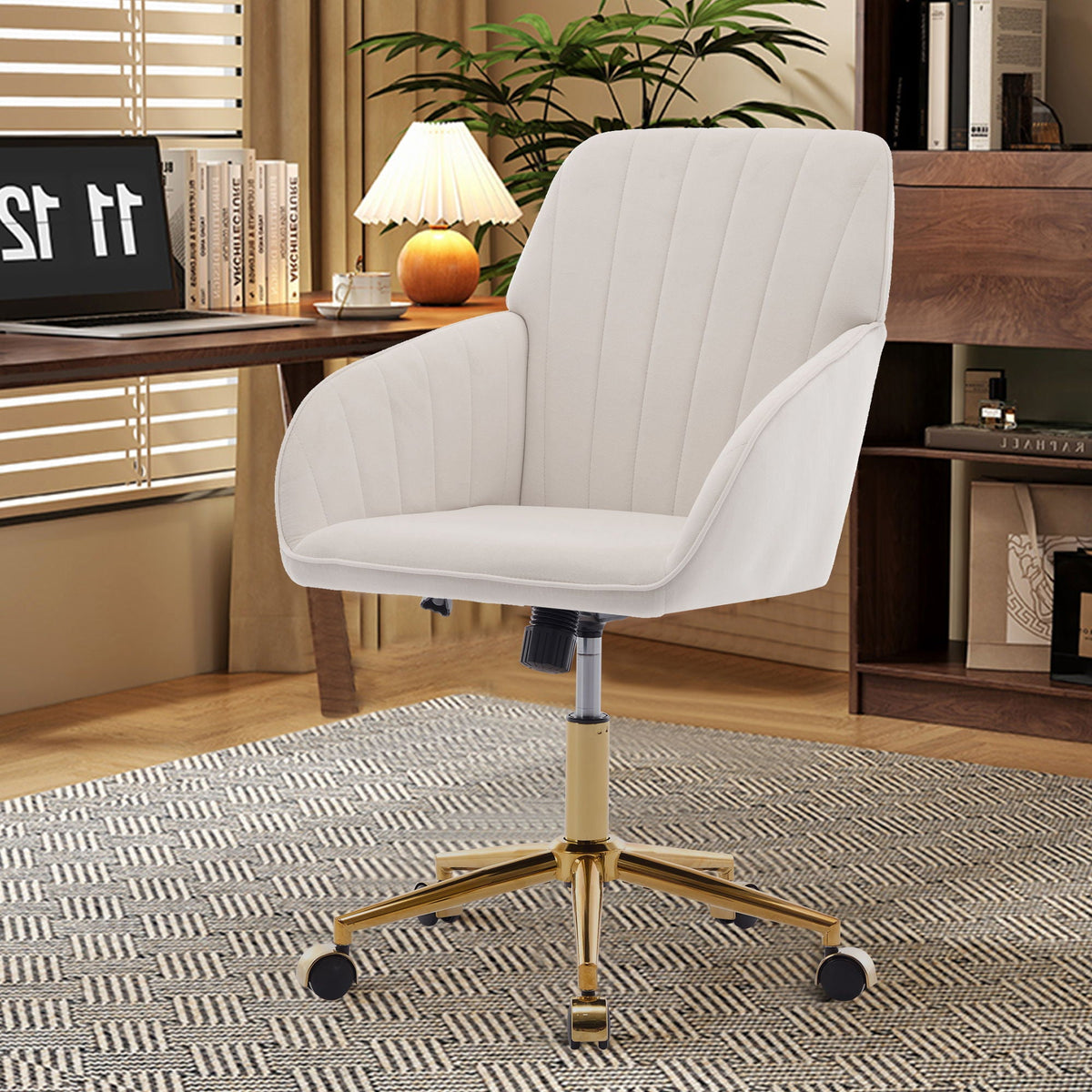 Ergonomic Swivel Office Chair with Memory Foam Seat - Multiple Colors