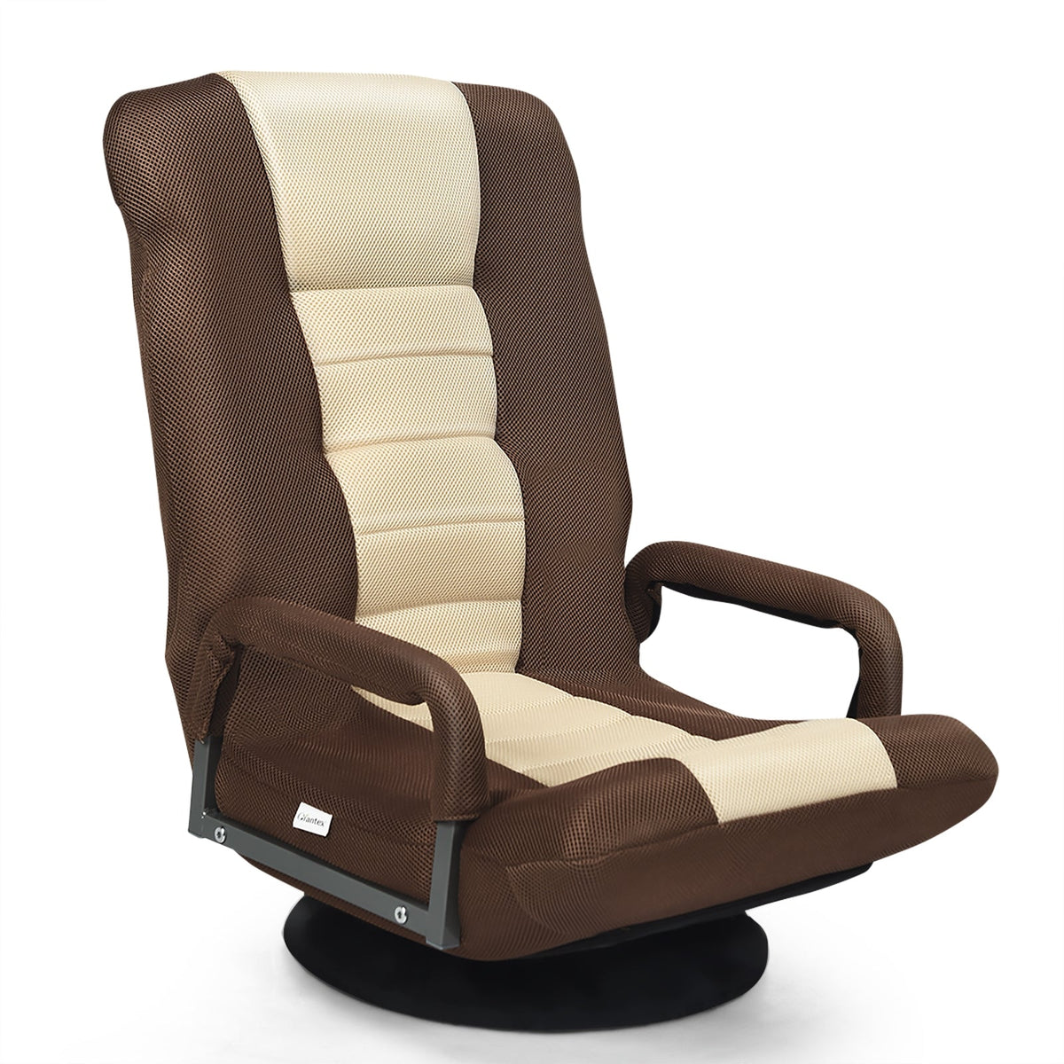 360° Swivel Gaming Floor Chair with Adjustable, Foldable Backrest