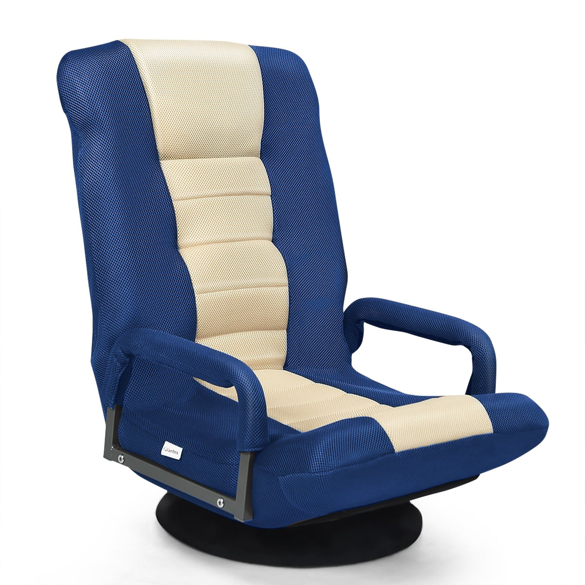 360° Swivel Gaming Floor Chair with Adjustable, Foldable Backrest