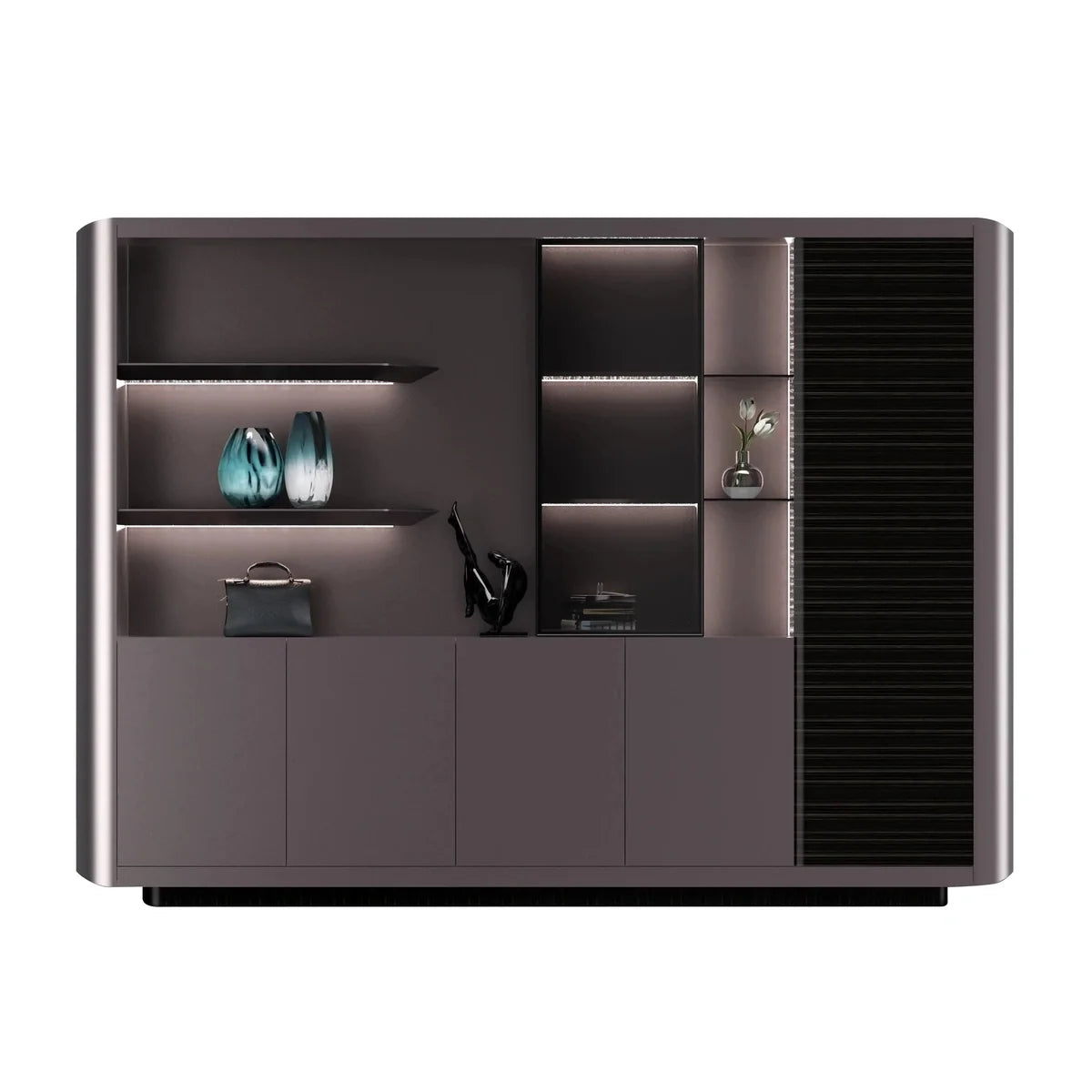 Linea · Office Shelves w/ Lighting & Storage