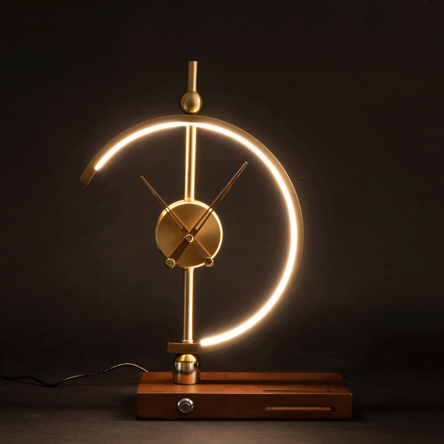 Nagoya Wireless Charging Desk Lamp with Clock