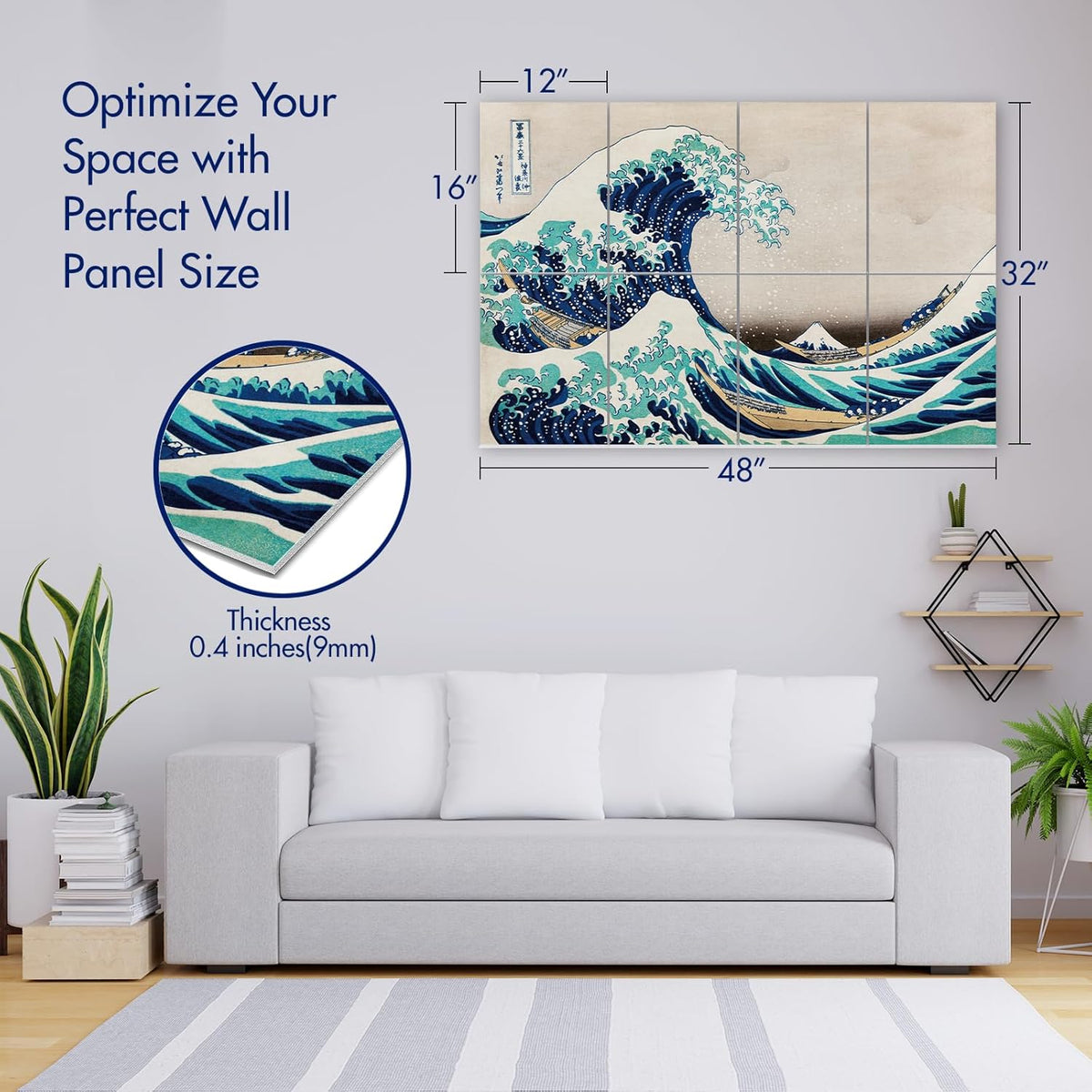 ® Masterpiece Acoustic Art Panels, 8-Pack 12"×16" Sound Absorbing Panels, Decorative Acoustic Wall Art, Noise and Echo Cancelling for Home Studio/Office, Nano Tape Included