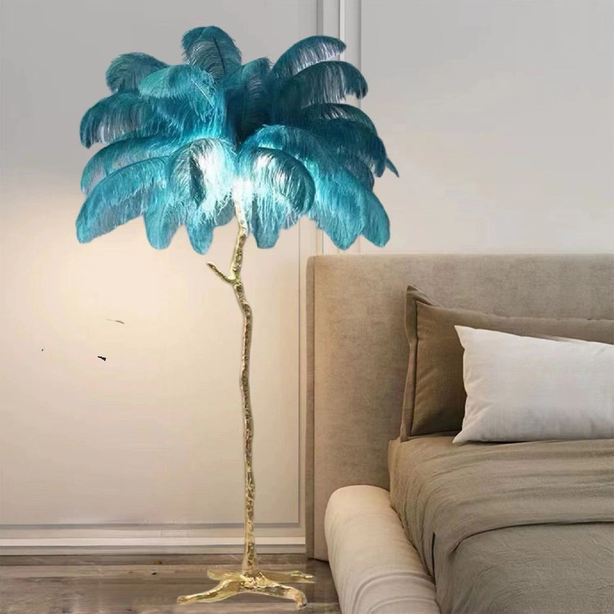 Decorative Resin Feather Floor Lamp