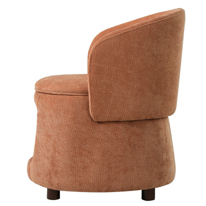 Orange Pet Friendly Chair with Hidden Pet Nook & Storage Seat