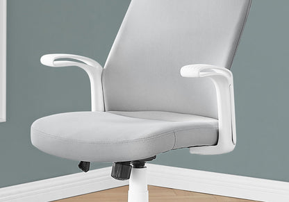 Adjustable Height Office Chair with Swivel and Armrests - Black or Gray