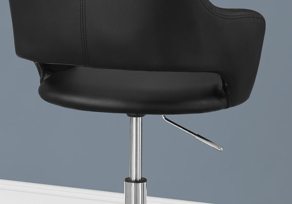 Adjustable Ergonomic Office Chair with Swivel and Armrests - Black