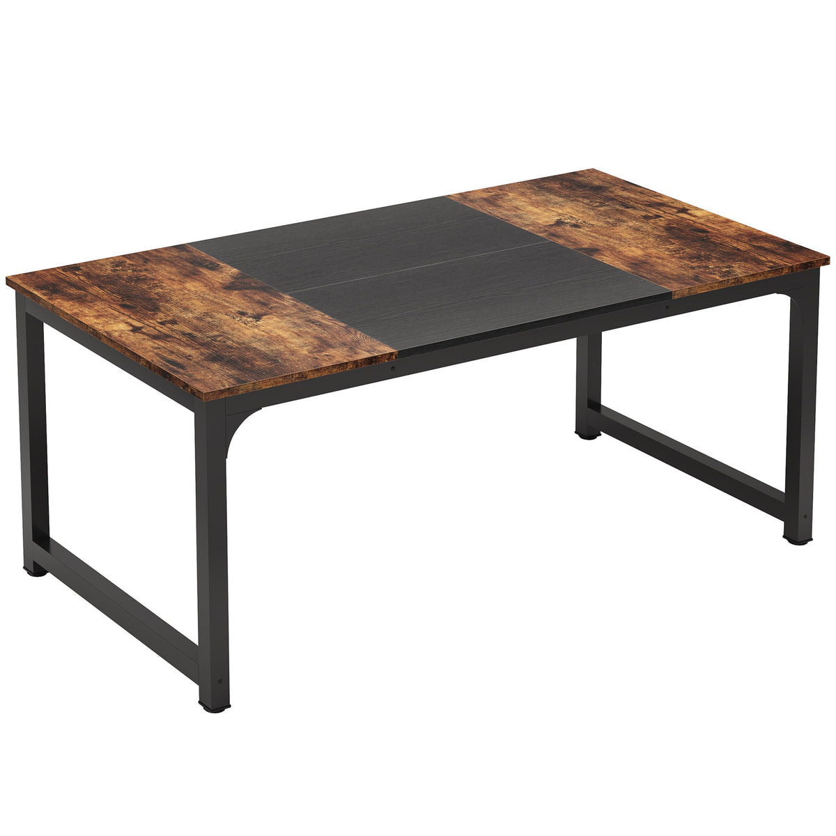 Executive Office Desk with Thick Frame - Brown / Black