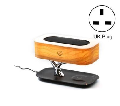 Tree-Style Dimmable Desk Lamp with Bluetooth Speaker & Wireless Charging