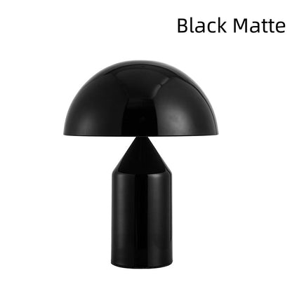 Modern Mushroom Table Lamp with Semi-Circular Metal Shade