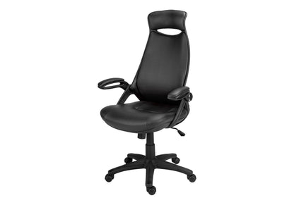 Ergonomic Adjustable Height Swivel Office Chair with Armrests - Black or White
