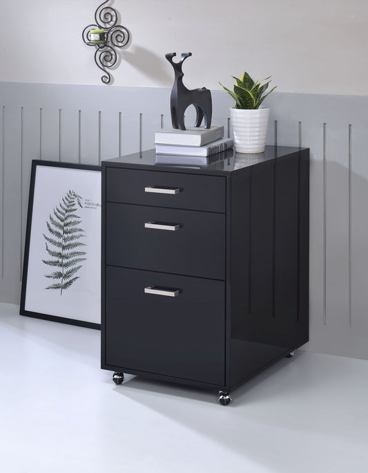 High-Gloss Filing Cabinet