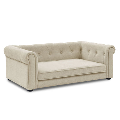 Modern Elegant Rectangle Pet Bed with Elevated Design - Multiple Colors