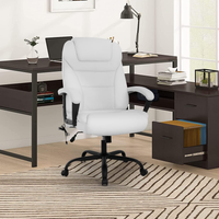 Executive Office Chair Engineered for Big and Tall Users, 500 lb Capacity, High Back PU Leather, Lumbar Support