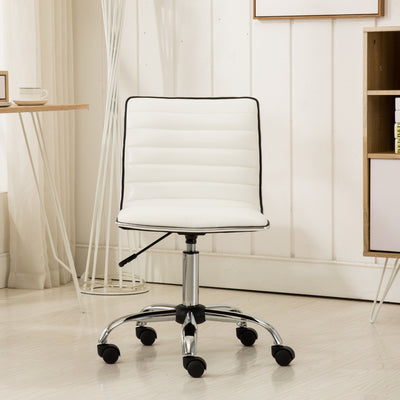 Adjustable Faux Leather Office Chair  – Chromel