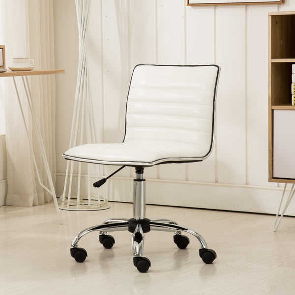 Adjustable Faux Leather Office Chair  – Chromel