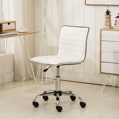 Adjustable Faux Leather Office Chair  – Chromel