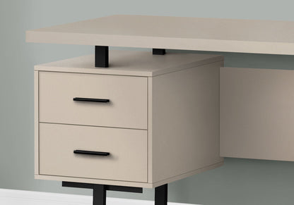 60" Computer Desk with Storage Drawers – Home Office Writing Desk