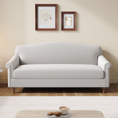 Loveseat Sofa 2 Seater Couch with Rolled Arms - Gray or Dark Gray