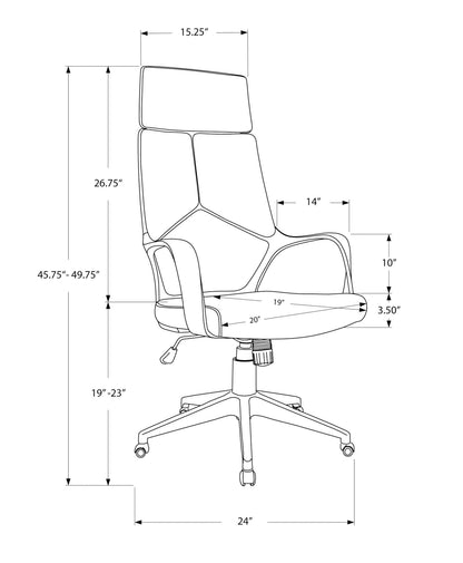 Ergonomic Swivel Office Chair with Adjustable Height & Armrests – Black or Gray