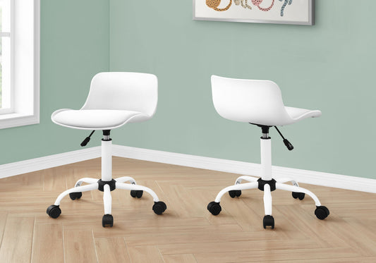 Ergonomic Faux Leather Office Chair with Adjustable Height & Swivel Base
