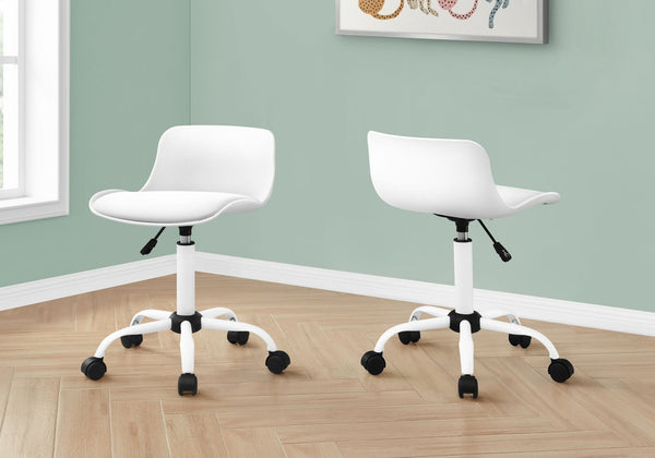 Ergonomic Faux Leather Office Chair with Adjustable Height & Swivel Base