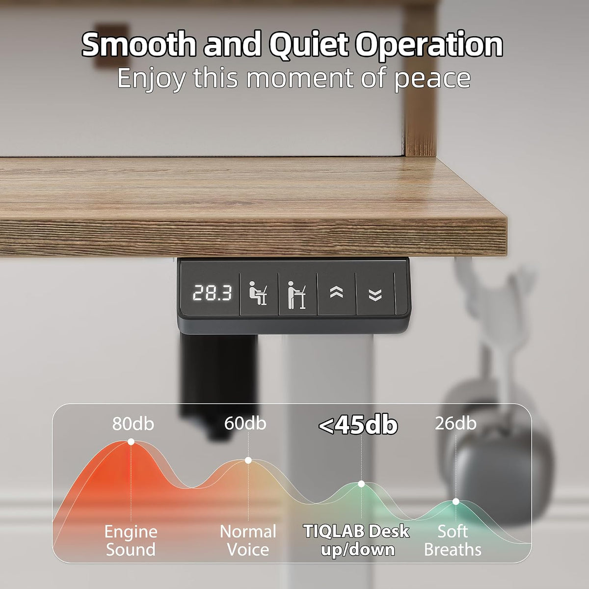 L Shaped 63 X 55 Inch Standing Desk Adjustable Height, Electric Corner Standing Desk with 4 Drawers and Upper Shelf, Sit Stand Computer Table with Splice Board, Maple