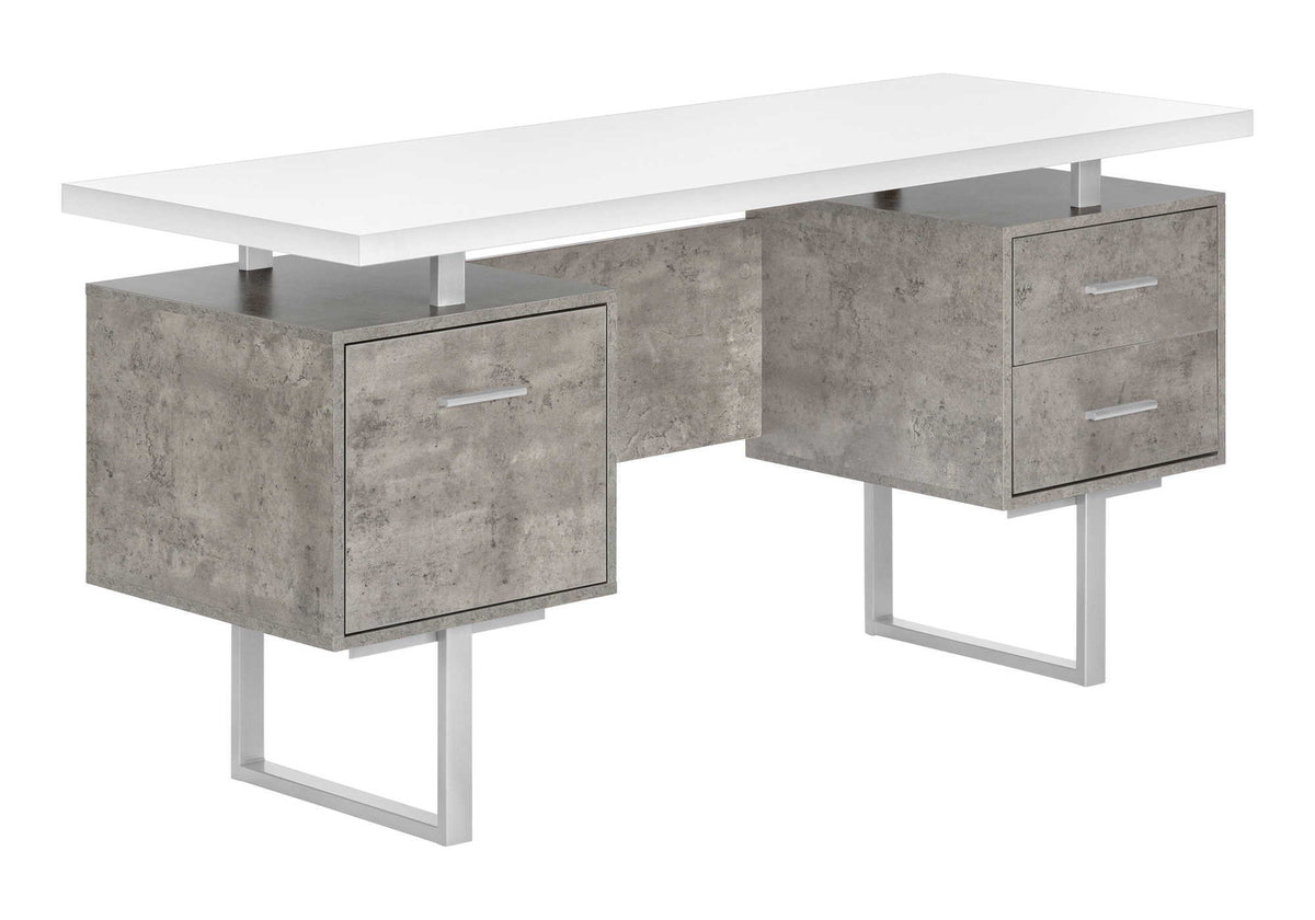 60" Computer Desk with Storage Drawers – Home Office Writing Desk