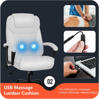 Executive Office Chair Engineered for Big and Tall Users, 500 lb Capacity, High Back PU Leather, Lumbar Support
