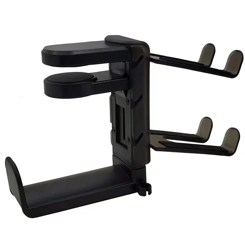 New 2In1 Gaming Headphone Stand Adjustable Desk Edge Hook Gamepad Headset Desk Hanger Rotation Headset Support Earphone Holder