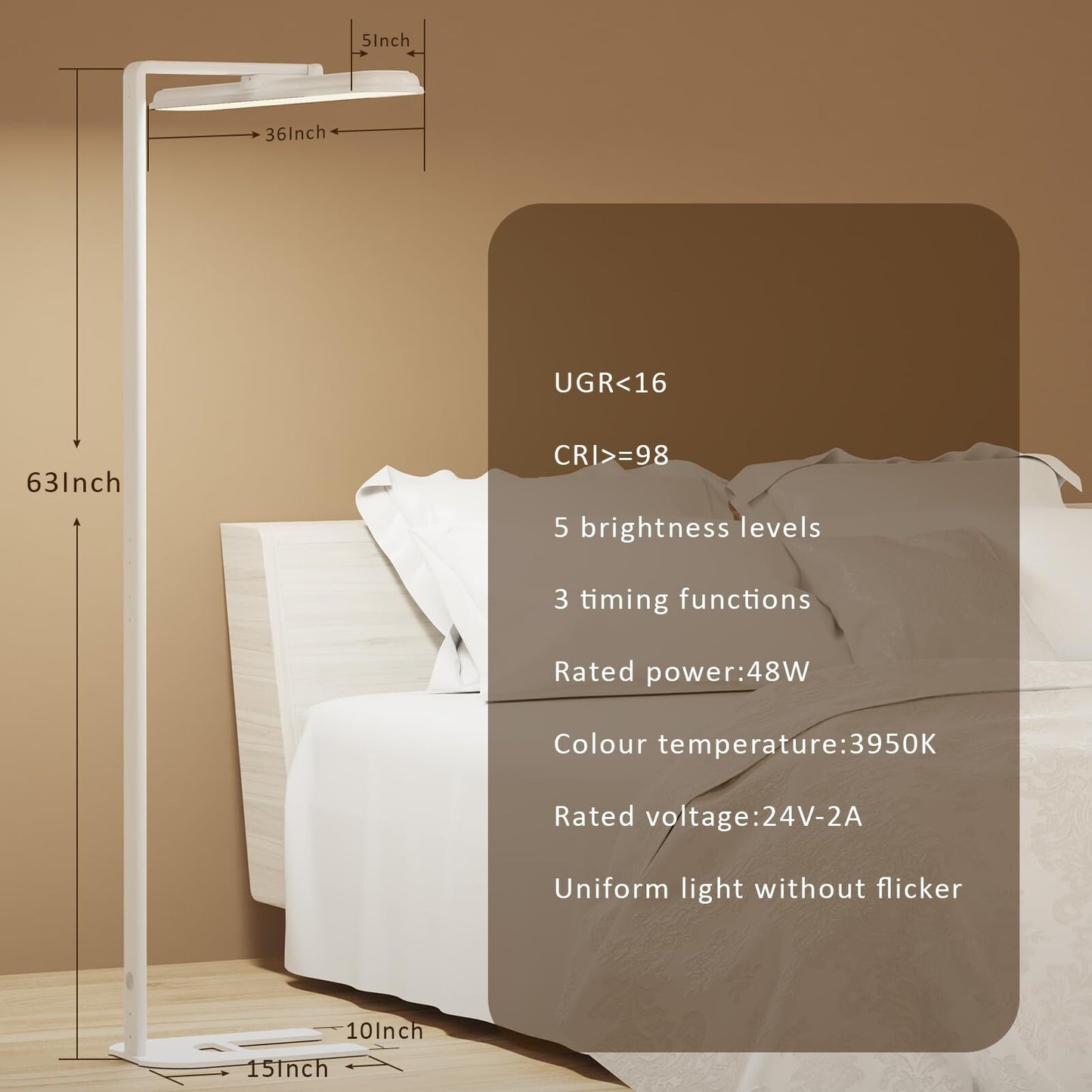 LED Desk Lamp for Home Office, Double Head Desk Lamp,24W Dimmable Desk Light ...