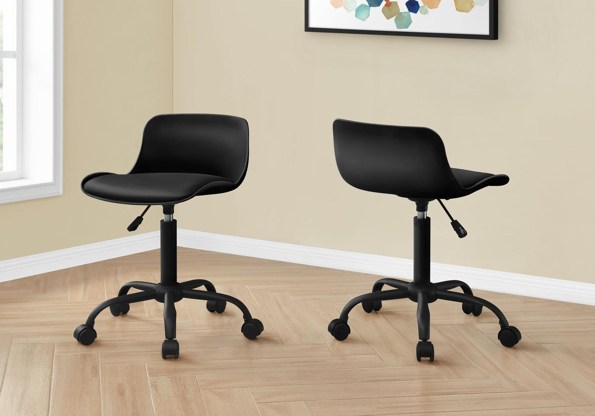 Ergonomic Faux Leather Office Chair with Adjustable Height & Swivel Base