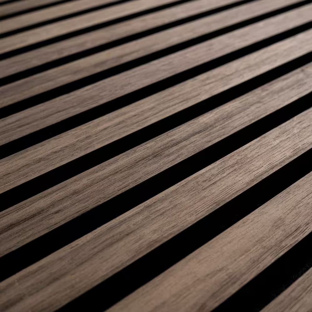 Harmony Sable Wood Slat 0.83 In. T X 9.5 In. X 94.5 In. Brown Sound Absorbing Panel 2 Pack (24.8 SQ FT)