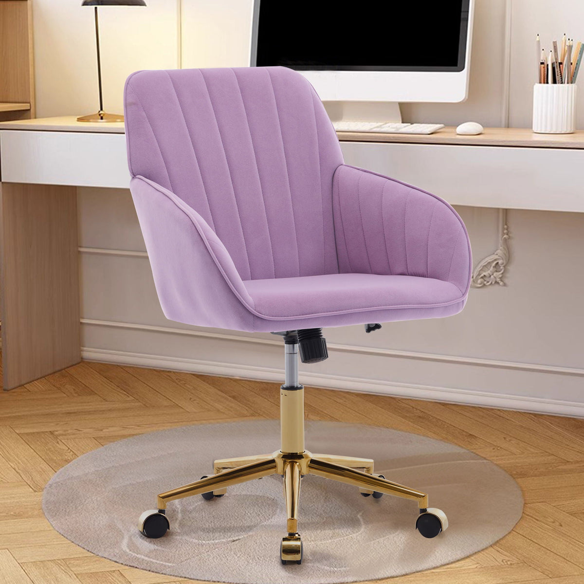 Ergonomic Swivel Office Chair with Memory Foam Seat - Multiple Colors