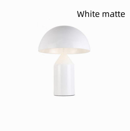 Modern Mushroom Table Lamp with Semi-Circular Metal Shade