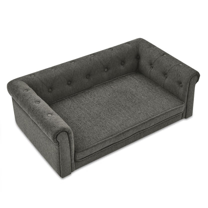 Modern Elegant Rectangle Pet Bed with Elevated Design - Multiple Colors